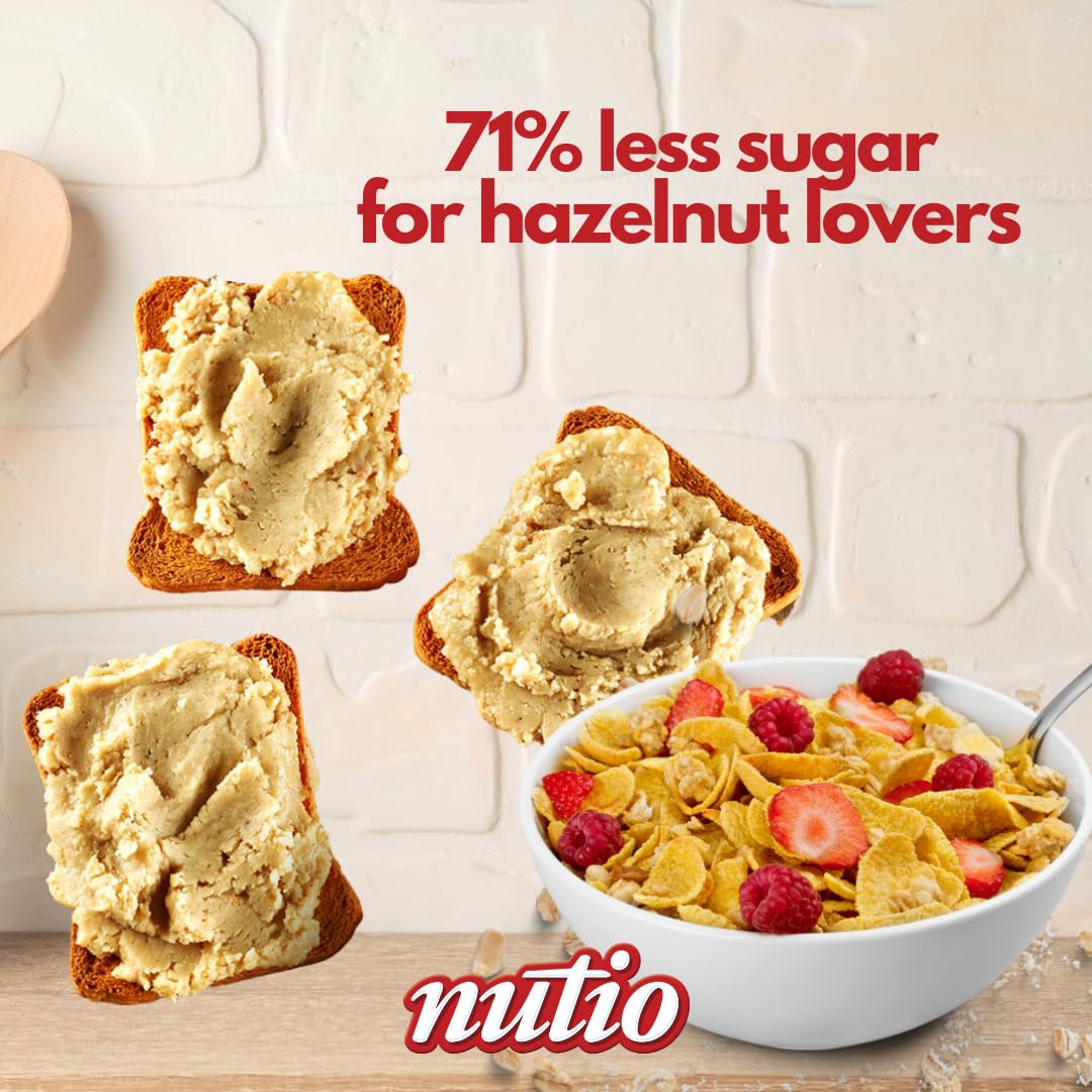 Nutio Crunchy Hazelnut Butter Spread - 10.5oz (Pack of 32)