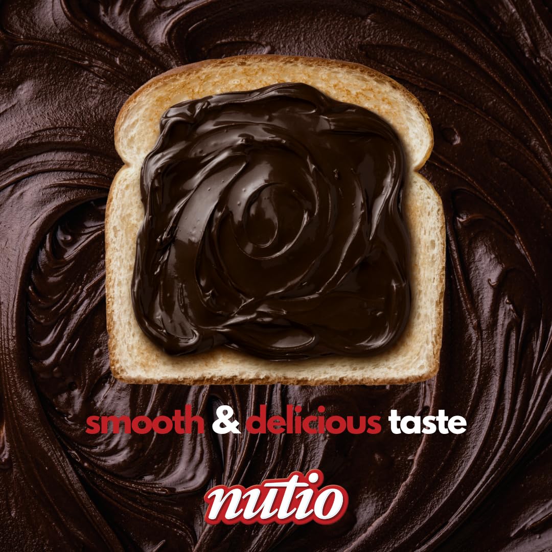 Nutio Dark Chocolate Hazelnut Spread - 14oz (Pack of 32)