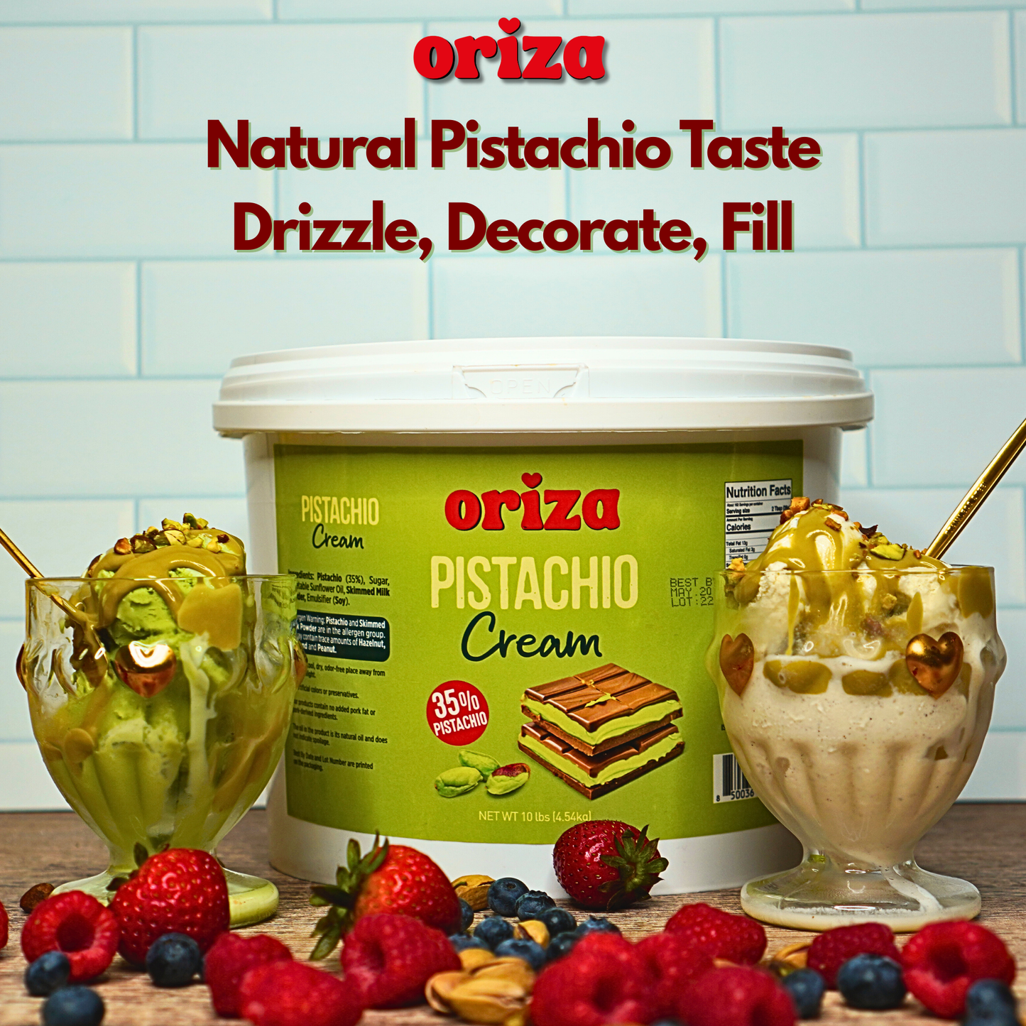 Oriza Pistachio Cream 20lbs (Pack of 2)