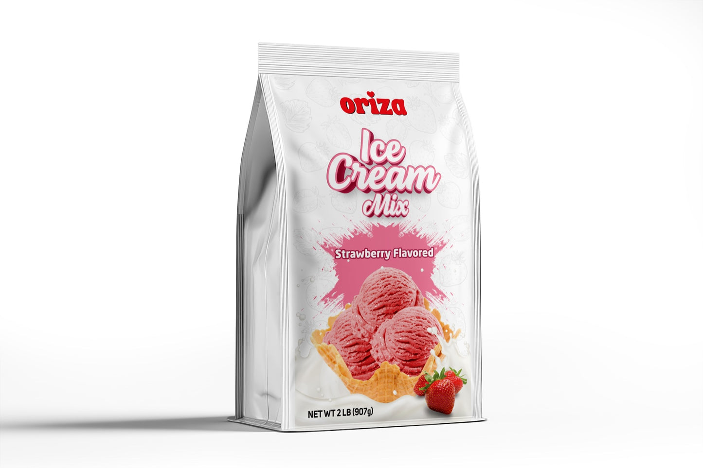 ORIZA Ice Cream Mix with Strawberry Flavor 2 LB