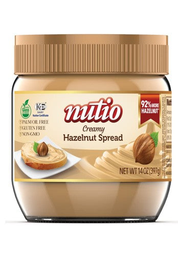 Nutio Creamy Hazelnut Spread - 14oz (Pack of 32)