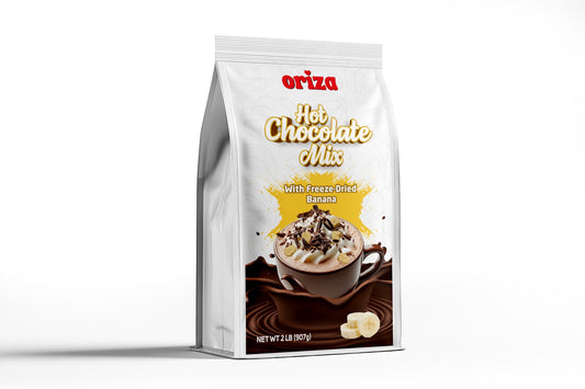 ORIZA Hot Chocolate Mix with Freeze-Dried Banana 2 LB